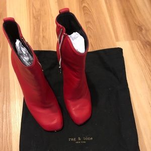 Rag & Bone Ellis Red Bootie Size 38 (US 7.5/8)